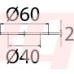 Уплотнительная прокладка на пластмассовый выпуск (60х40х2мм) (30981231)