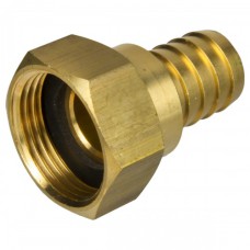 Переход под резиновый шланг латунный 16мм х 1/2" гайка