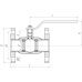 Кран шаровой фланцевый ALSO Д=40/30 Ру-40 (ГАЗ) КШ.Ф.