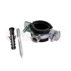 Хомут стальной с резиновой прокладкой Двн25-28 (3/4") М8 комплект Валфекс