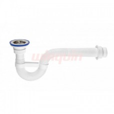 Сифон для поддона душевого гофрированный "VIR" нержавеющей чашкой (30980321) 