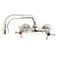 Смеситель для мойки настенный Lemen LD4265 верхний излив (цинк)