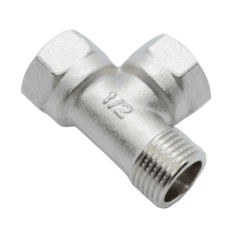 Тройник никелированный Д=15мм ш/г/г Тройник никелированный Д=15мм ш/г/г