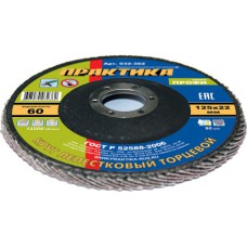 Круг лепестковый шлифовальный 125х22 Р60 ПРАКТИКА Профи (032-362) Круг лепестковый шлифовальный 125х22 Р60 ПРАКТИКА Профи (032-362)