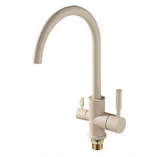 Смеситель для мойки Lemen LА-9168М молочный под фильтр (латунь)