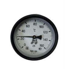 Термометр биметаллический Д=100 (0-160), L-50мм