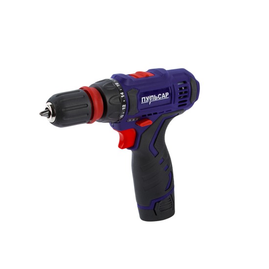 Дрель аккумуляторная ДА 12-2П (12В, 25Hm, 2 акк, 1,5кг) ПУЛЬСАР (792-681)